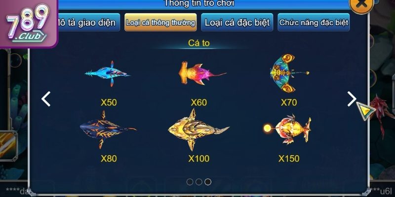 Luật chơi Thiện Xạ Bắn Cá 789club chi tiết